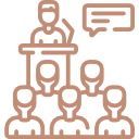 Ikona ludzi podczas przemówienia